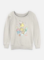 Rainbow Brite Sleeping Friends Stars Womens Slouchy Sweatshirt