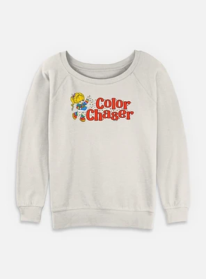 Rainbow Brite Color Chaser Womens Slouchy Sweatshirt