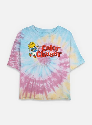 Rainbow Brite Color Chaser Tie Dye Crop Womens  T-Shirt