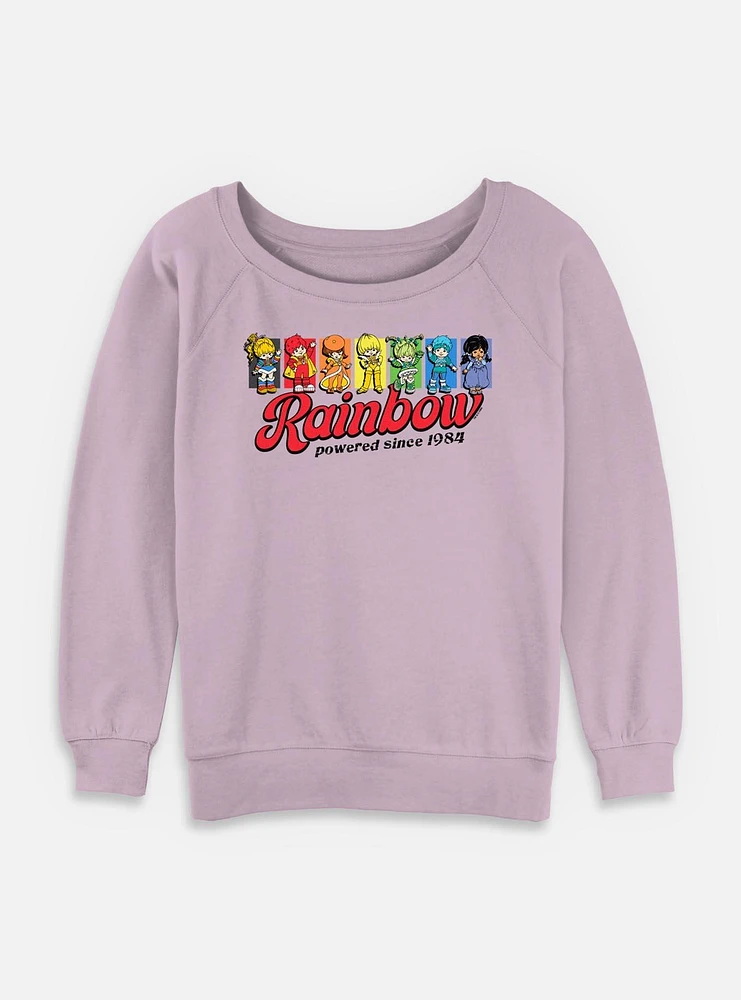 Rainbow Brite Power Womens Slouchy Sweatshirt