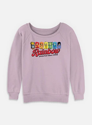 Rainbow Brite Power Womens Slouchy Sweatshirt
