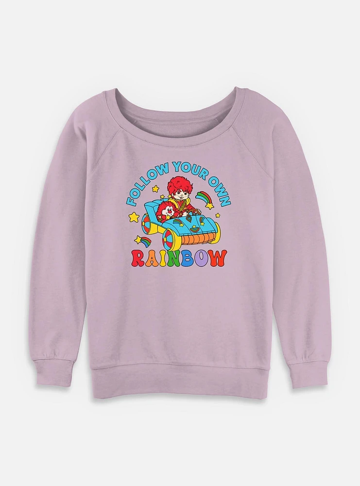Rainbow Brite Follow Your Own Womens Slouchy Sweatshirt