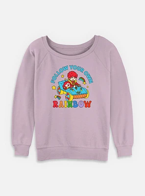 Rainbow Brite Follow Your Own Womens Slouchy Sweatshirt