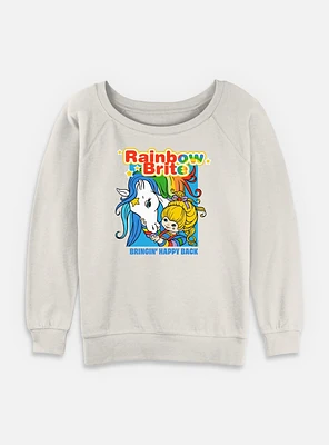 Rainbow Brite Bringing Happy Back Womens Slouchy Sweatshirt