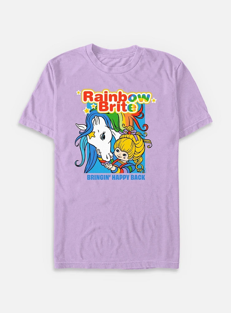 Rainbow Brite Bringing Happy Back Garment Dye T-Shirt