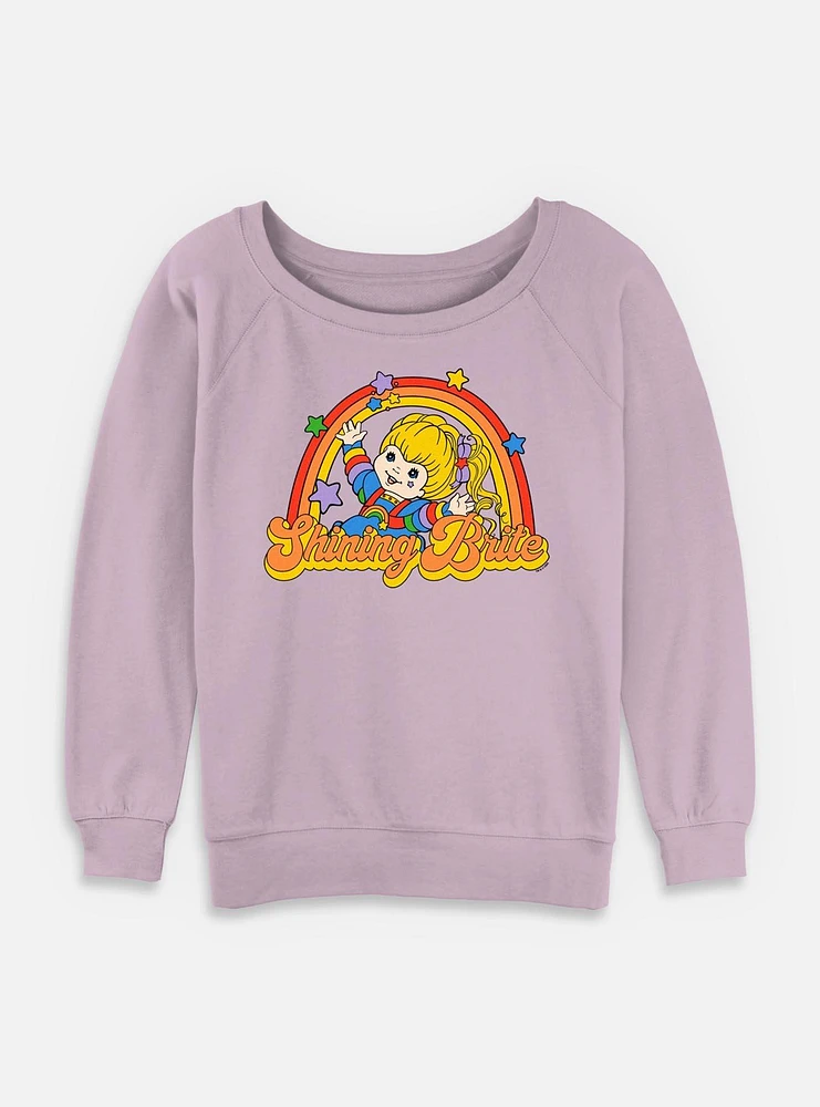 Rainbow Brite Shining Womens Slouchy Sweatshirt