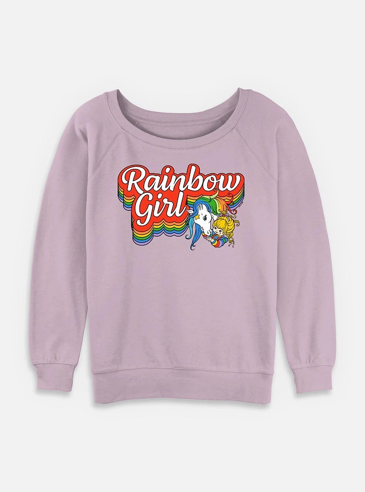 Rainbow Brite Girl Womens Slouchy Sweatshirt