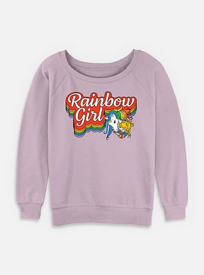 Rainbow Brite Girl Womens Slouchy Sweatshirt
