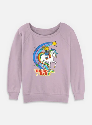 Rainbow Brite Horse Womens Slouchy Sweatshirt
