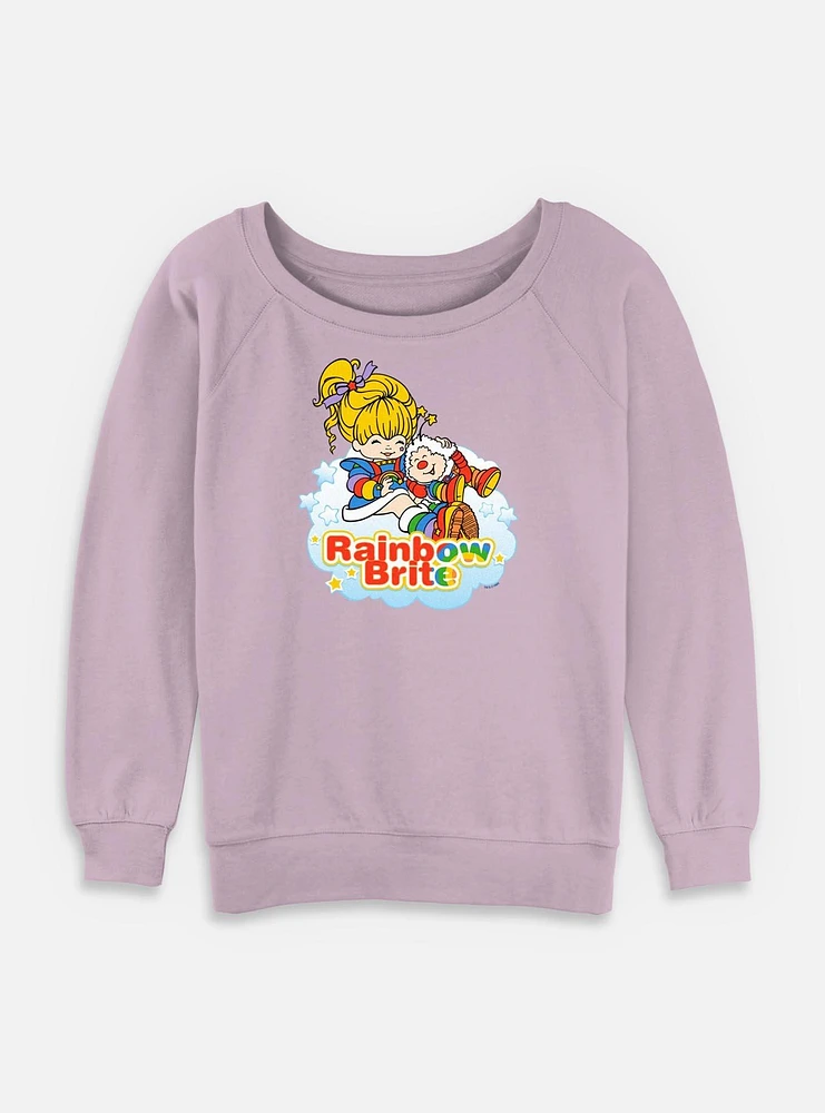 Rainbow Brite Cloud Womens Slouchy Sweatshirt