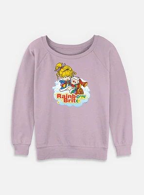 Rainbow Brite Cloud Womens Slouchy Sweatshirt
