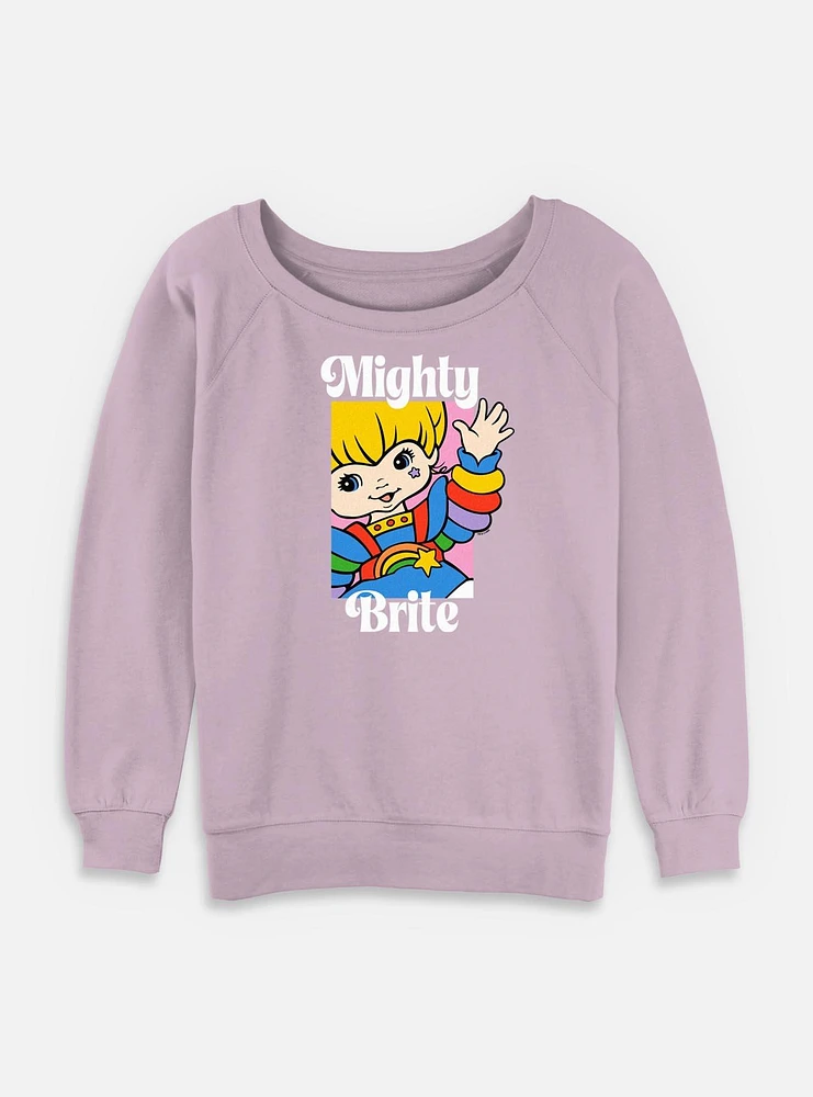 Rainbow Brite Mighty Womens Slouchy Sweatshirt