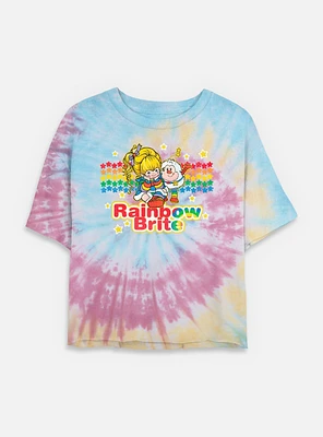 Rainbow Brite Vintage Pals Tie Dye Crop Womens  T-Shirt