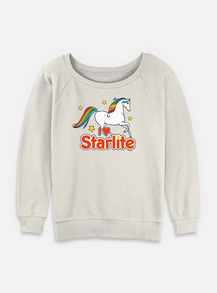 Rainbow Brite I Love Starlite Womens Slouchy Sweatshirt