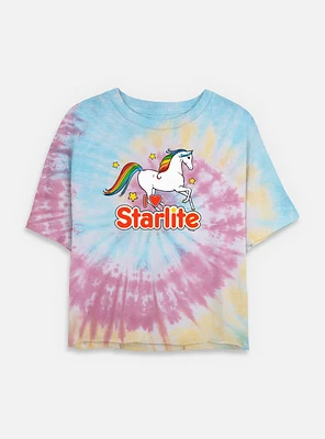 Rainbow Brite I Love Starlite Tie Dye Crop Womens  T-Shirt