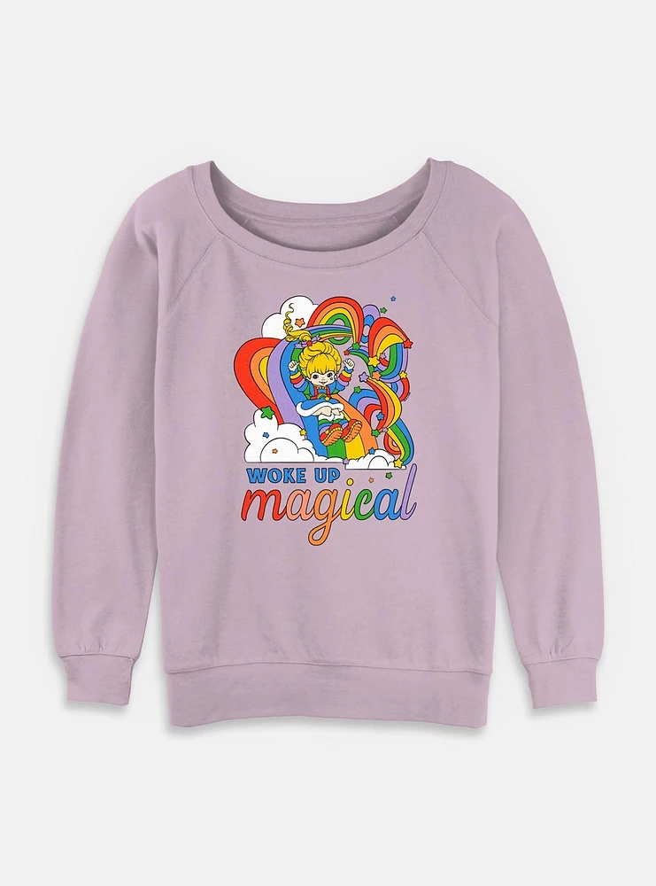 Rainbow Brite Woke Up Magical Womens Slouchy Sweatshirt