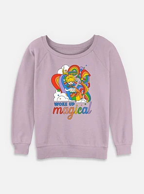 Rainbow Brite Woke Up Magical Womens Slouchy Sweatshirt