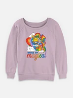 Rainbow Brite Woke Up Magical Womens Slouchy Sweatshirt