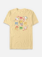 Rainbow Brite Cutie Bow Grid Garment Dye T-Shirt
