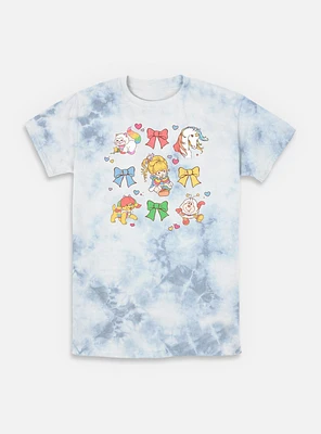 Rainbow Brite Cutie Bow Grid Tie-Dye T-Shirt