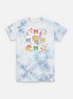 Rainbow Brite Cutie Bow Grid Tie-Dye T-Shirt
