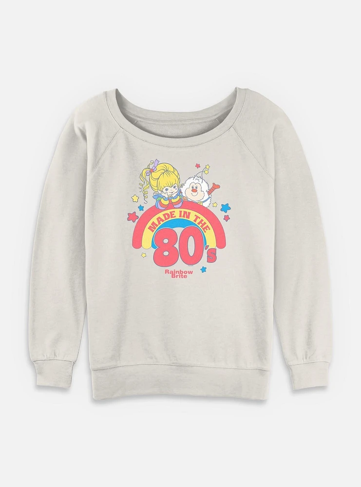Rainbow Brite Made Pastel Womens Slouchy Sweatshirt