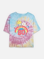 Rainbow Brite Made Pastel Tie Dye Crop Womens  T-Shirt