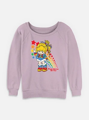 Rainbow Brite Stars Womens Slouchy Sweatshirt