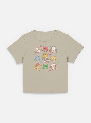 Rainbow Brite Cutie Bow Grid Women Baby T-Shirt