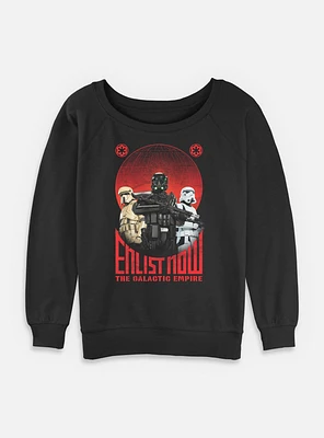 Star Wars Enlist Now Womens Slouchy Sweatshirt