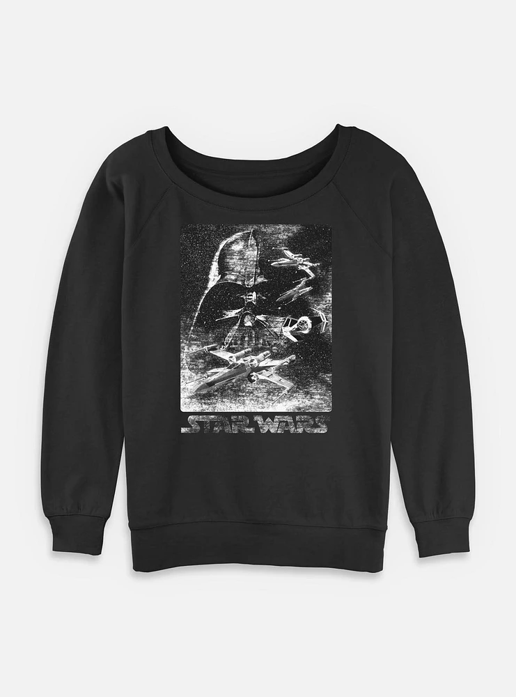 Star Wars Static Avenger Womens Slouchy Sweatshirt