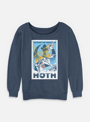 Star Wars Rebellion Support Womens Slouchy Sweatshirt