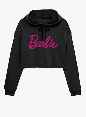 Barbie Logo Girls Crop Hoodie