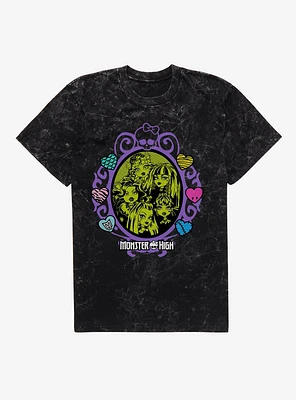 Monster High Mirror Hearts Group Mineral Wash T-Shirt