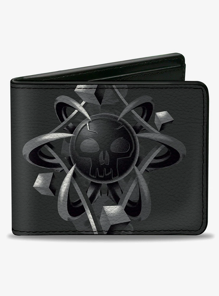 Magic: The Gathering Black Mana Skull Icon and Logo Bifold Wallet