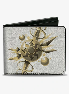 Magic: The Gathering White Mana Sun Icon and Logo Bifold Wallet
