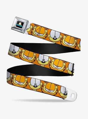 Garfield and Odie Faces Close Up Seatbelt Buckle Belt