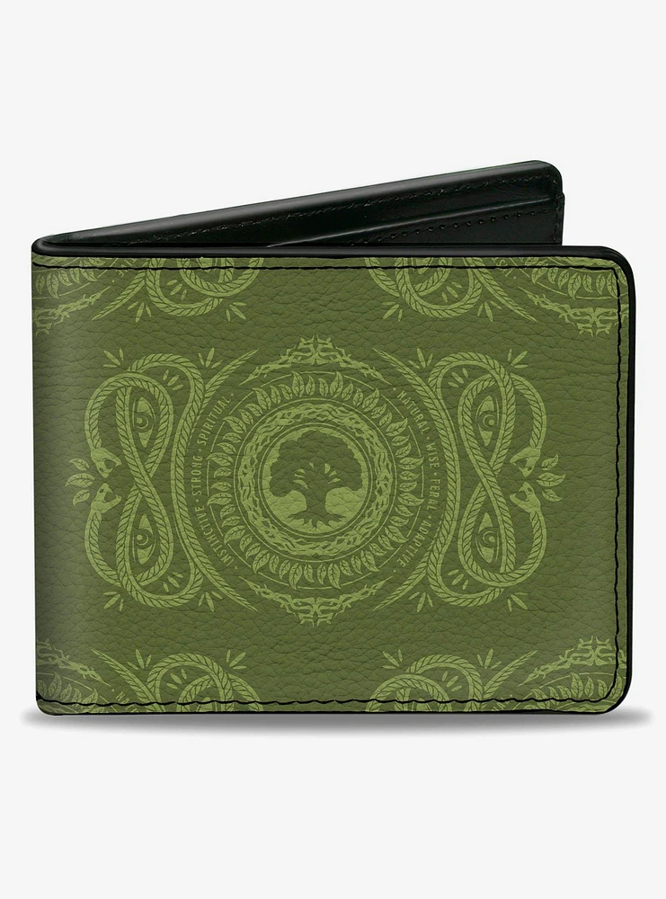 Magic: The Gathering Planeswalker Forest Mana Traits Bifold Wallet