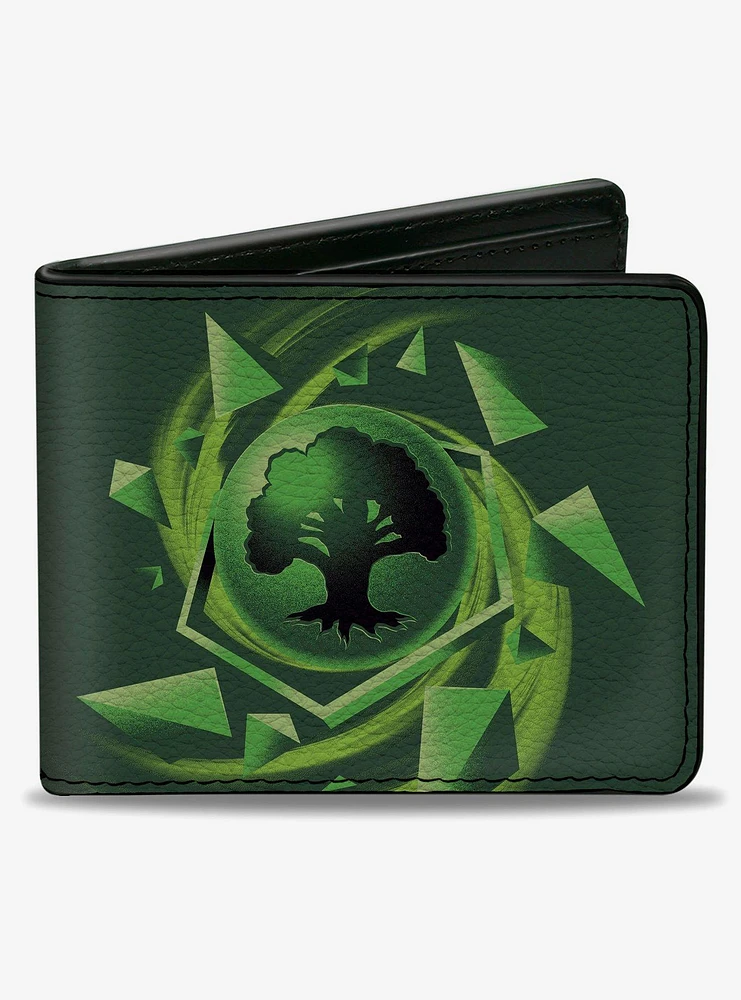 Magic: The Gathering Green Mana Tree Icon and Logo Bifold Wallet