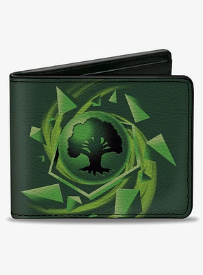 Magic: The Gathering Green Mana Tree Icon and Logo Bifold Wallet