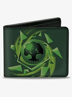Magic: The Gathering Green Mana Tree Icon and Logo Bifold Wallet
