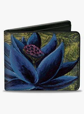 Magic: The Gathering Black Lotus Card Image and Title Logo Bifold Wallet