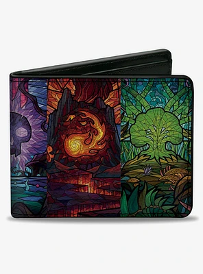 Magic: The Gathering Stained Glass Mana Symbols Bifold Wallet