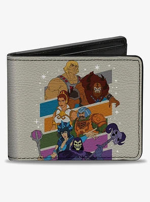 Masters of the Universe Character Stripe Poses Bifold Wallet