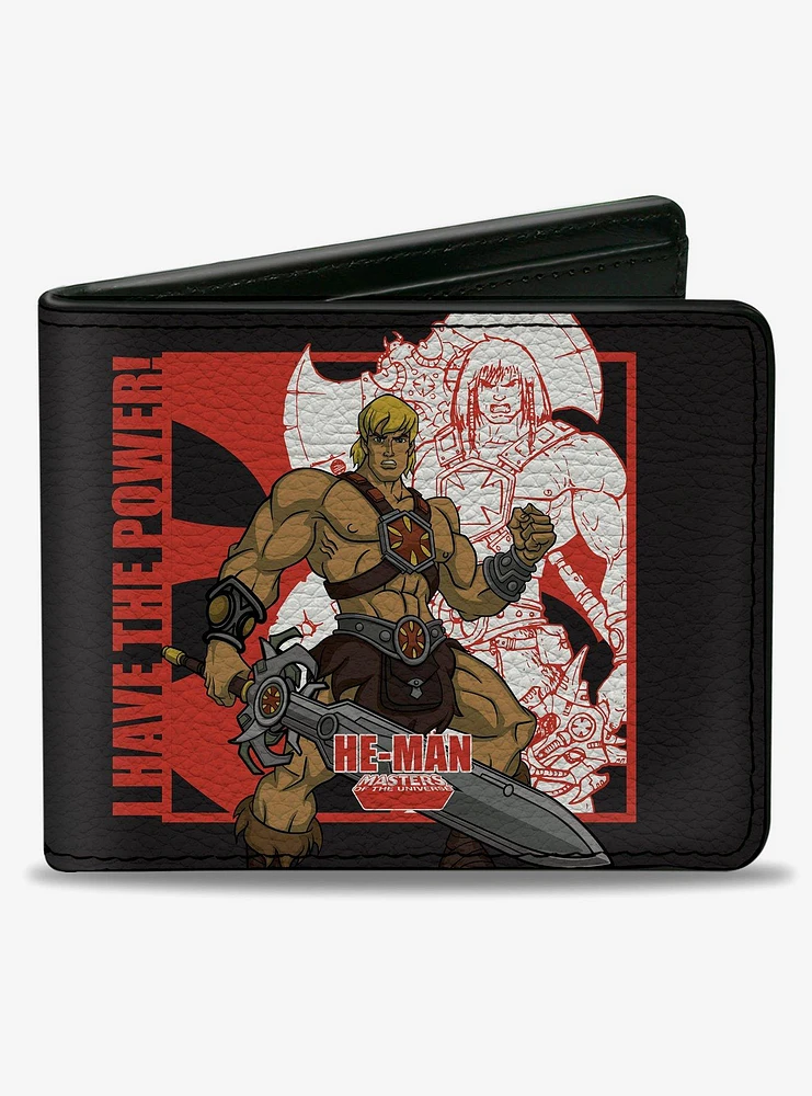 Masters of the Universe He-Man and Skeletor Pose and Quotes Bifold Wallet