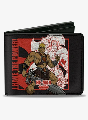Masters of the Universe He-Man and Skeletor Pose and Quotes Bifold Wallet