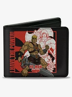 Masters of the Universe He-Man and Skeletor Pose and Quotes Bifold Wallet