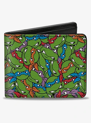 Teenage Mutant Ninja Turtles Faces Stacked Bifold Wallet