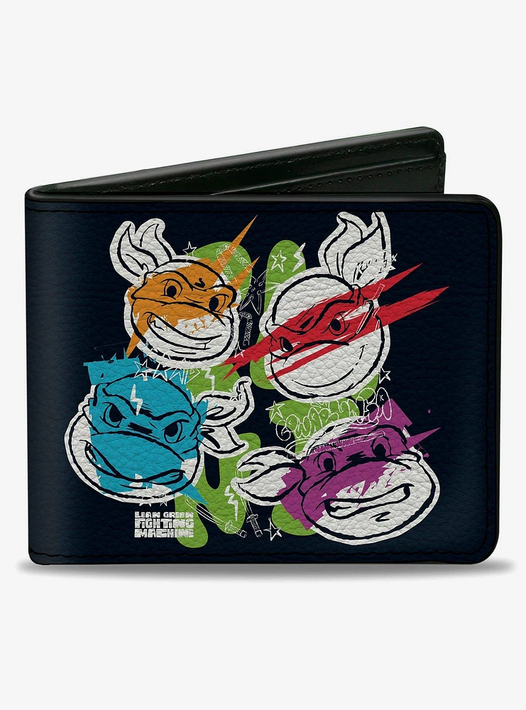 Teenage Mutant Ninja Turtles Faces and Doodles Bifold Wallet