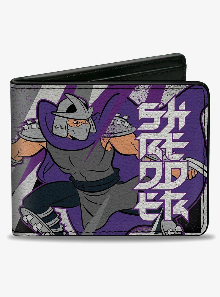 Teenage Mutant Ninja Turtles Shredder Action Pose and Text Bifold Wallet